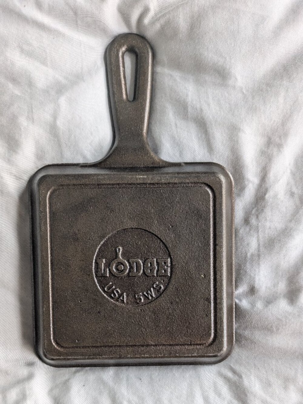 Vintage Lodge Cast Iron Square Fry Pan 5.5"x5.5